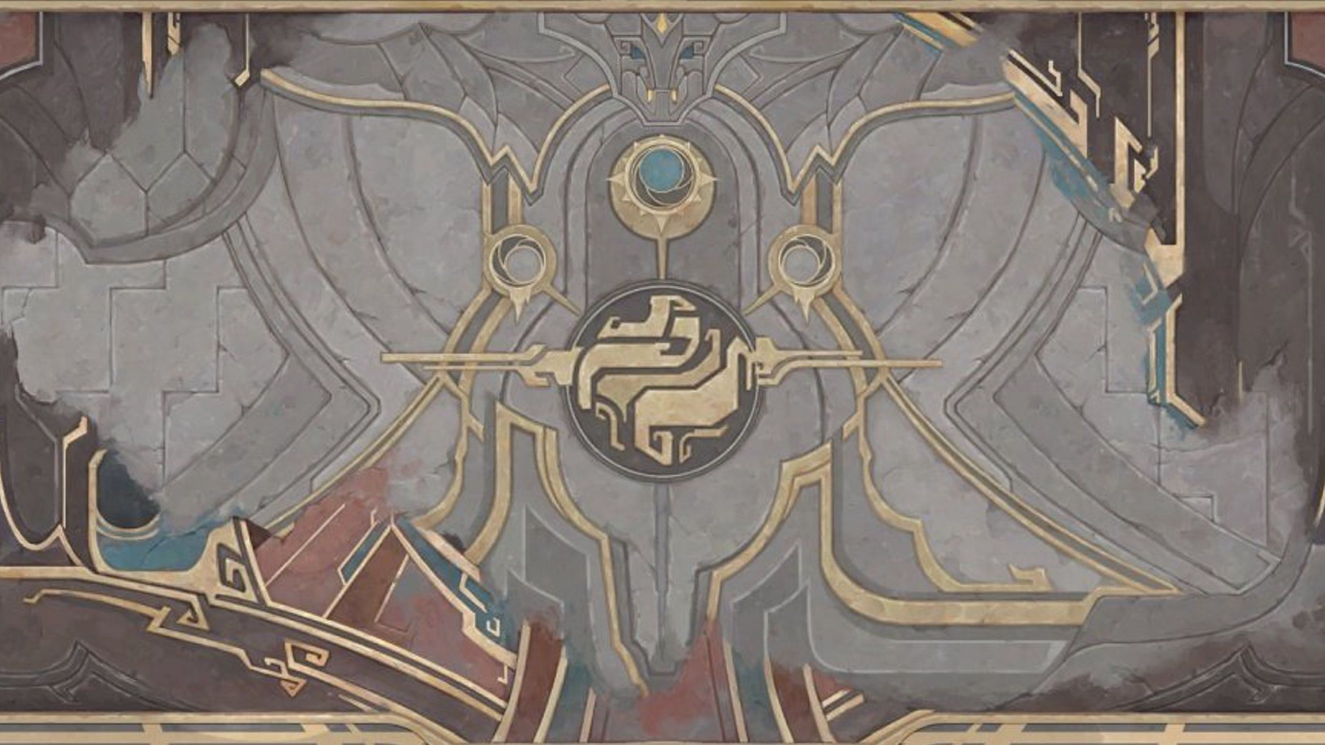 A mural of Nibelung and the three moons (Image via HoYoverse)